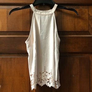 Halter Neck Tank Top with Cut Outs